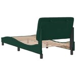 vidaXL Cadre de lit sans matelas vert foncé 90x200 cm velours