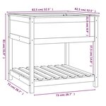vidaXL Jardinière avec étagère Marron miel 82 5x82 5x81 cm Bois de pin