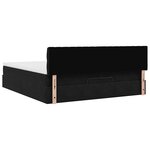 VidaXL Cadre de lit ottoman avec matelas noir 160x200 cm velours