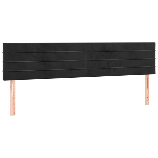 vidaXL Têtes de lit 2 Pièces Noir 80x5x78/88 cm Velours