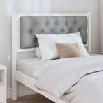 vidaXL Tête de lit Autre Blanc et gris clair 90 cm Bois massif en pin