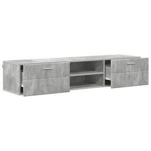 vidaXL Cabinet en Bois Gris béton 150 x 39 x 30 cm Bois d'ingénierie