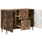 vidaXL Buffet Chêne fumé 89 x 34 5 x 60 cm Bois d'ingénierie