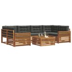 vidaXL Ensemble de canapés d'extérieur 7 Pièces Naturel et Anthracite