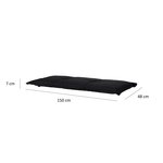 Madison Coussin de banc Panama 150x48 cm Noir