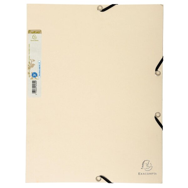 Chemise 3 Rabats À Élastique Carte Recyclée 380g/m2 Forever - A4 - Sable - X 25 - Exacompta