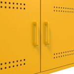 vidaXL Table basse jaune moutarde 68x50x50 5 cm acier laminé à froid