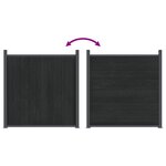 vidaXL Panneau de clôture gris 180x186 cm WPC
