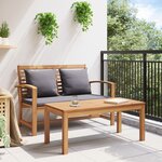 vidaXL Banc de jardin Naturel 110 x 64 x 76.5 cm Bois de teck solide