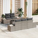vidaXL Ensemble de canapé de jardin Manuel 6 Pièces Gris 55 x 55 x 37 cm