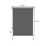 Store enrouleur vertical d'extérieur avec coffre AUSTIN 120 x 250 cm gris