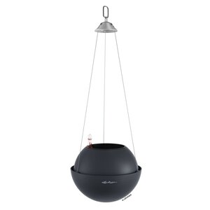 LECHUZA Jardinière suspendue BOLA Color 23 ALL-IN-ONE Ardoise