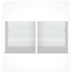 vidaXL Meuble TV mural avec lumières LED blanc 58 5x30x60 5 cm