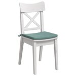 vidaXL Coussins de siège 4 Pièces Vert Mer 40 x 40 x 3 cm Velours