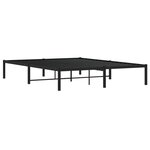 vidaXL Cadre de lit métal noir 150x200 cm