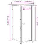vidaXL Tables de chevet 2 Pièces sonoma gris 32x42x80cm bois d'ingénierie