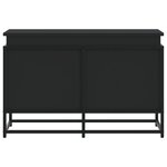 vidaXL Boîte de rangement avec couvercle noir bois d'ingénierie