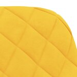 vidaXL Chaises pivotantes à manger lot de 2 Jaune Velours