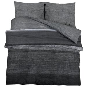 vidaXL Ensemble de housse de couette gris foncé 140x200 cm Coton