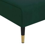 vidaXL Chaise longue vert foncé velours