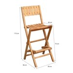 Tabourets de bar pliables - Lot de 2 - Bruno