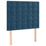 vidaXL Cadre de lit avec tête de lit Bleu foncé 100x200 cm Velours