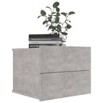 vidaXL Tables de chevet 2 Pièces Gris béton 40x30x30 cm Bois ingénierie