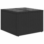 vidaXL Salon de jardin 6 Pièces avec coussins noir résine tressée