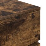vidaXL Tables de chevet avec 3 tiroirs 2 Pièces chêne fumé 39x35x65 cm