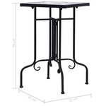 vidaXL Table de bistro mosaïque bleu et blanc Céramique