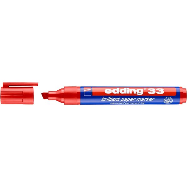 Marqueur papier encre brillante 33 rouge 1-5 mm x 10 EDDING