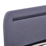 vidaXL Cadre de lit avec LED sans matelas gris clair tissu 160x200 cm