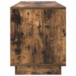 vidaXL Meuble TV avec lumières LED chêne fumé 160 5x41x50 cm