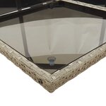 vidaXL Ensemble à manger de jardin 15 Pièces coussins gris résine tressée