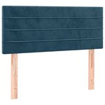 vidaXL Sommier à lattes de lit et matelas Bleu foncé 80x200 cm Velours