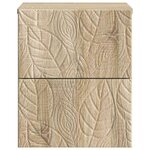vidaXL Cabinet de chevet mural 2 Pièces Chêne Sonoma 34 5 x 33 x 40 cm