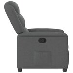 vidaXL Fauteuil inclinable Gris foncé Tissu
