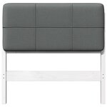 vidaXL Tête de lit capitonnée Blanc et gris clair 90 cm Pin massif