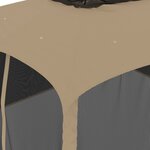 vidaXL Tonnelle avec double toit et parois en filet taupe acier