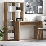 vidaXL Bureau chêne artisanal 138.5 x 55 x 143 cm Bois d'ingénierie