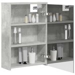 vidaXL Armoire Miroir de Salle de Bain Gris béton 43 x 16 x 62.5 cm