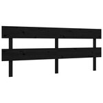 vidaXL Cadre de lit sans matelas noir 200x200 cm bois massif de pin