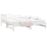 vidaXL Lit coulissant sans matelas blanc 2x(80x200)cm