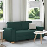 vidaXL Canapé 2 places Vert foncé 180x78x84 cm Tissu