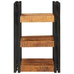 vidaXL Table de chevet 2 Pièces Marron et noir Bois de mangue massif