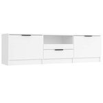 vidaXL Meuble TV Blanc 140x35x40 cm Bois d'ingénierie
