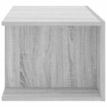 vidaXL Meuble TV avec lumières LED Sonoma gris 90x39x30 cm
