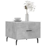 vidaXL Table basse gris béton 50x50x40 cm bois d'ingénierie