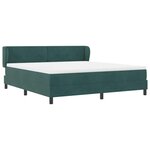 vidaXL Lit à ressorts avec matelas Vert foncé 180 x 200 cm Velours