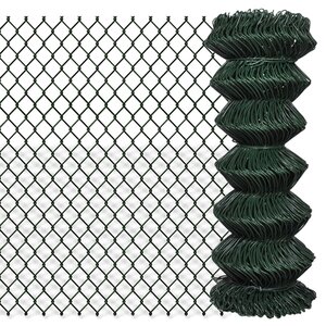 vidaXL Clôture à mailles losangées Acier 1x25 m Vert